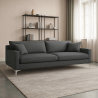 Buy Design Living-room Sofa - 3 seater - Fabric Dark grey 26729 at MyFaktory